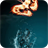 Water arm and fiery butterfly icon