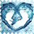 Aqua heart icon