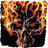 Fiery skull icon