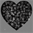 Heart WallPaper black white Free icon