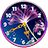 Neon Flowers Clock icon