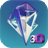 Shiny Violet Crystal 3D LWP icon