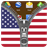 USA Flag Zipper Lock Screen icon