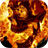 Burning skull icon