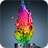 Colorful flame icon