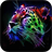Neon leopard icon