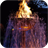 Fiery fountain icon