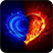 Flaming heart icon