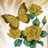 Gold Butterfly Flowers Live Wallpaper icon
