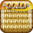 Gold SMS Keyboard Theme icon