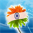 animated indian flag BG icon