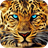 Leopard with blue eyes icon