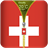 Switzerland Flag Zipper Lockscreen icon
