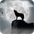 Wolf and moon icon