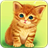 Cute baby cat icon