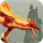 Flaming red dragon icon