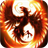 Fiery bird icon