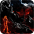 Fiery man in the gloom icon