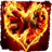 Golden heart icon