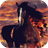 Horse at sunset icon