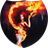 Ice babe on fire icon