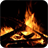 Night campfire icon