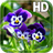Pansy flowers LWP icon