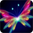 Neon butterfly icon