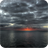 Sunset on the sea icon
