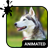 Cute Husky Animated Keyboard icon