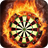 Fiery target icon