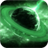 Green galaxy. Cosmos wallpaper icon