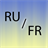 Russian language - French language - Russian language icon