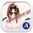 Kawaii pink girl icon