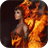 Volcano girl icon