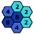 Power of hexagons icon