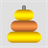 The Tower of Hanoi. Ancient puzzle icon