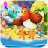 bubble crazy duck bird icon