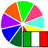 Colors in Italian icon