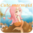 Cute mermaid puzzles icon