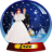 Winter wedding dress up icon