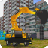 Excavator Crane Construction icon