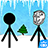 Stickman and troll icon