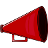 Red Megaphone icon