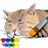 Coloring adult (Cat) icon