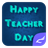 Happy teacher day icon