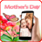 Mothers day selfie greeting photo frames icon
