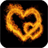 Writing with fire icon