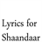 Lyrics for Shaandaar version 1.0