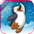 Penguin jump icon